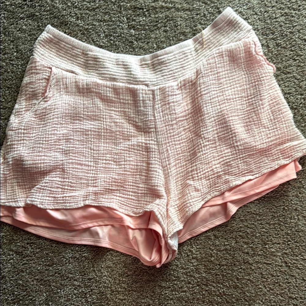 Torrid High Waist Pink Shorts with Layered Design